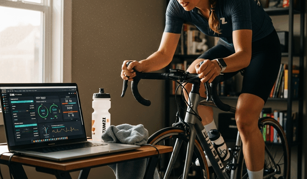 Professional photograph related to: Zwift FTP Test — How to Prepare and Which Test to Pick. High qua