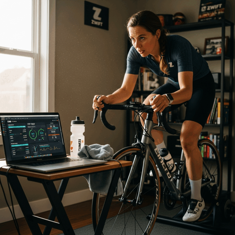 Professional photograph related to: Zwift FTP Test — How to Prepare and Which Test to Pick. High qua